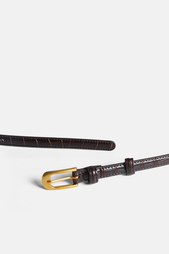 COFFEE-TORINO TEXTURED BELT