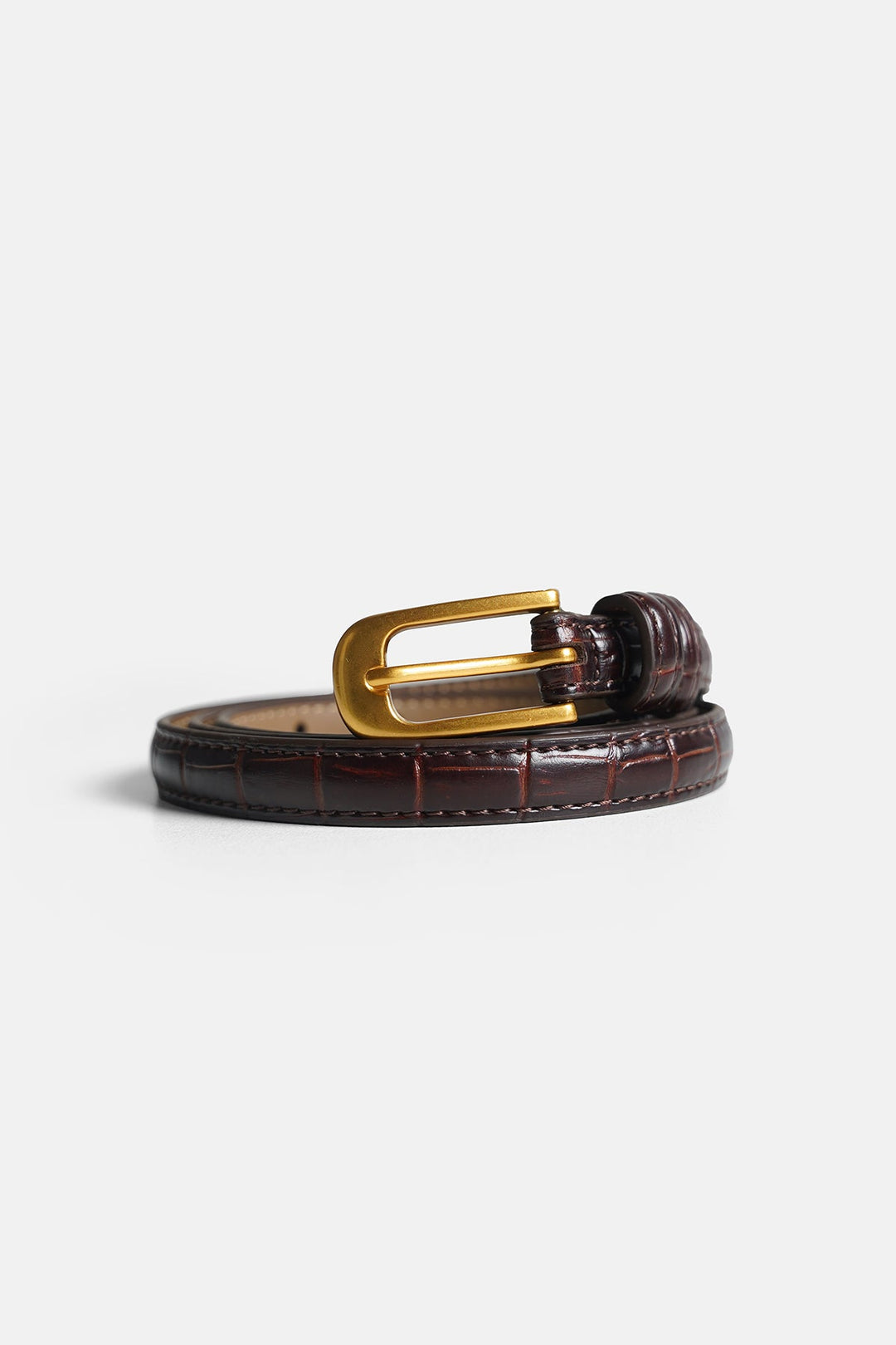 COFFEE-TORINO TEXTURED BELT