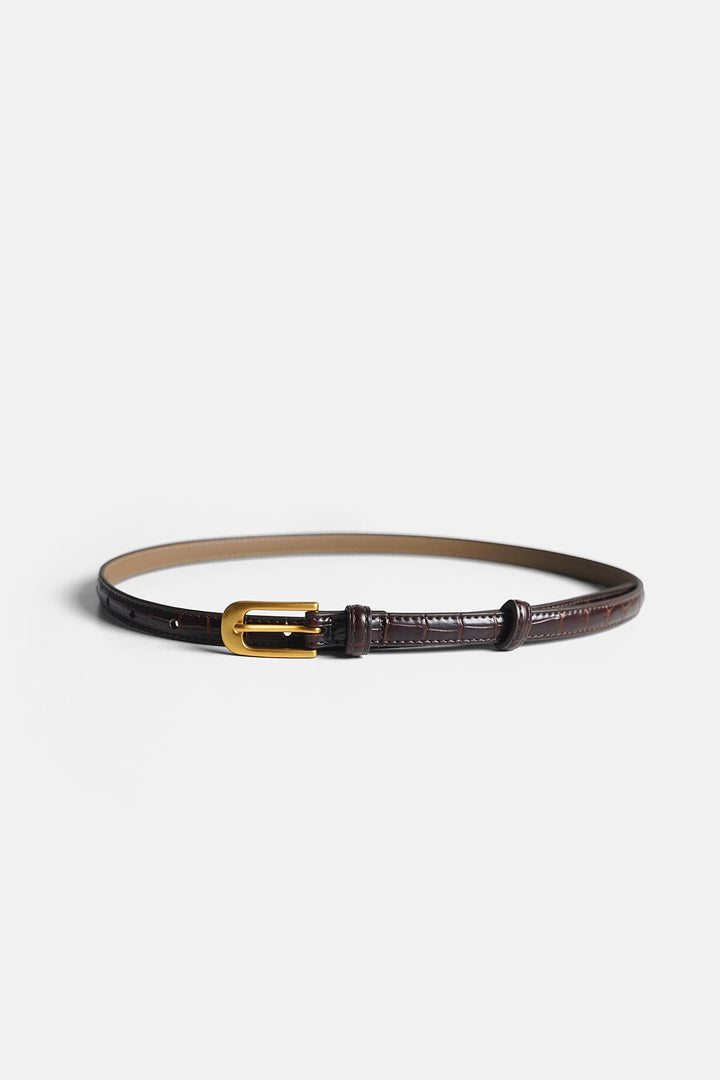 COFFEE-TORINO TEXTURED BELT