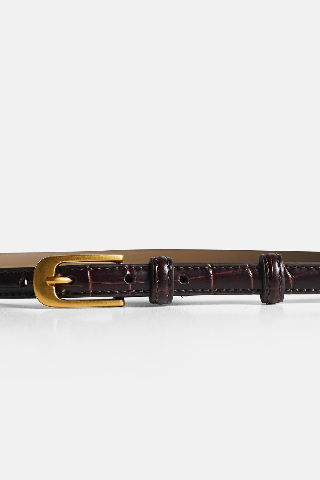 COFFEE-TORINO TEXTURED BELT