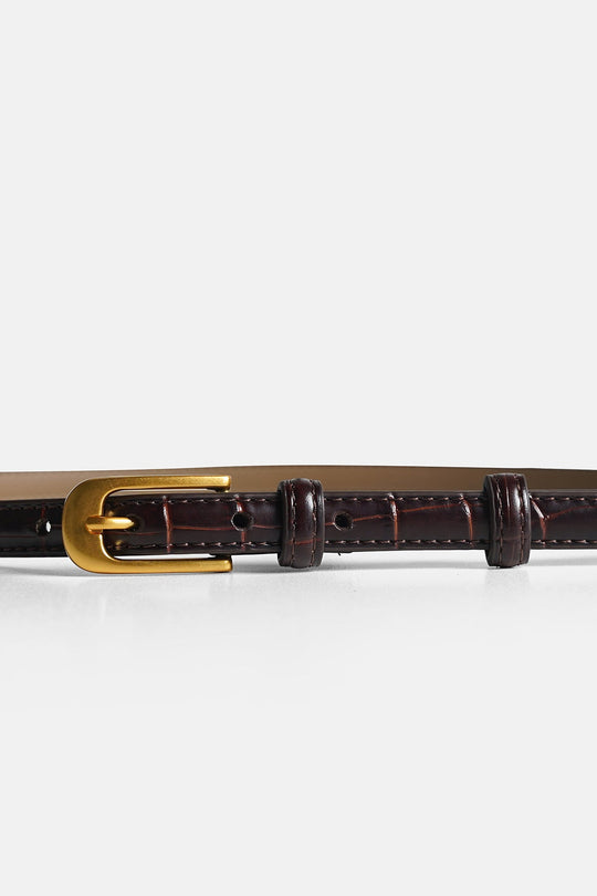 COFFEE-TORINO TEXTURED BELT