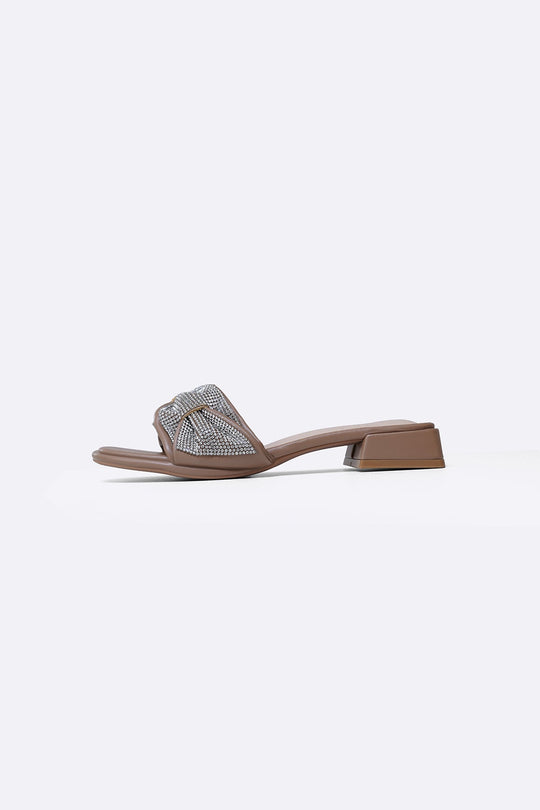 TAUPE ZUMA BLOCK HEEL