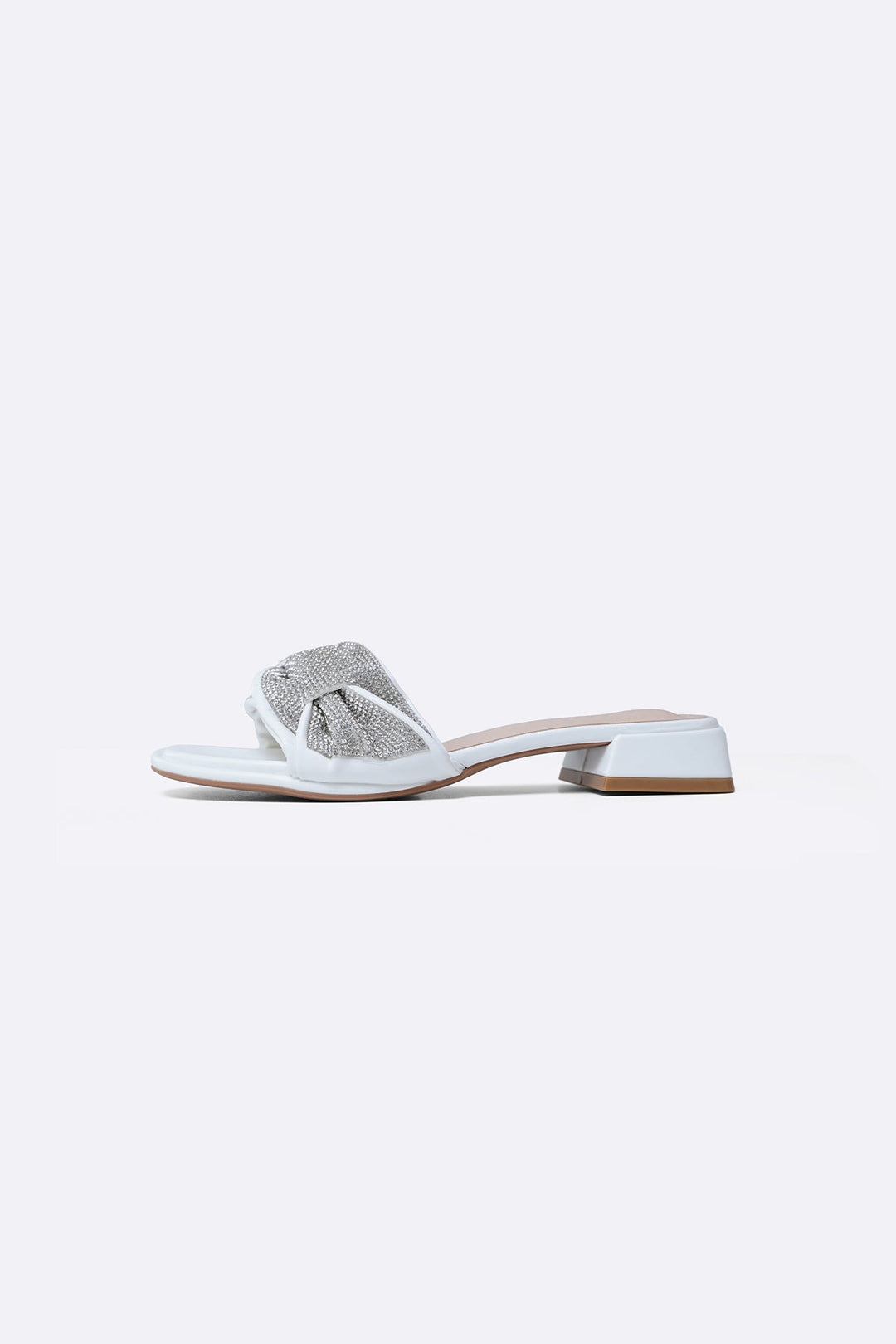WHITE ZUMA BLOCK HEEL