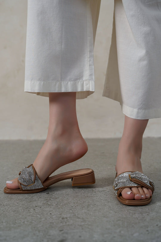 TAUPE ZUMA BLOCK HEEL