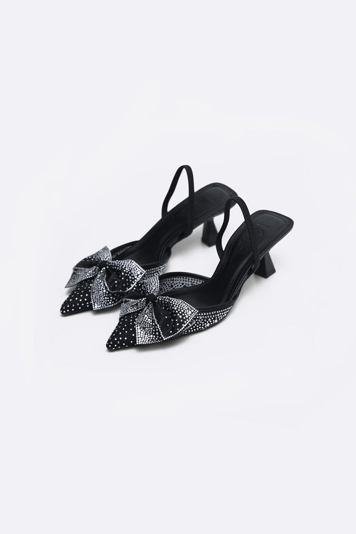 BLACK COCKTAIL HEELS