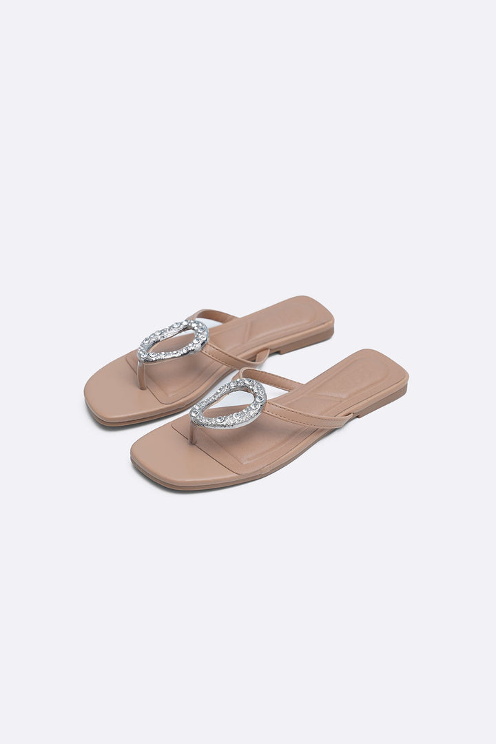 KHAKI BROOCH SLIDES
