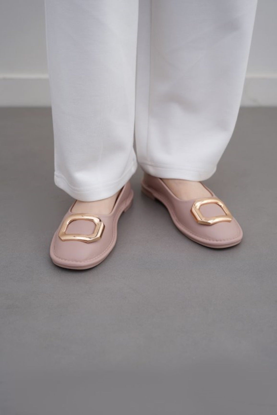 DIRTY PINK SOFT BUCKLE PUMPS