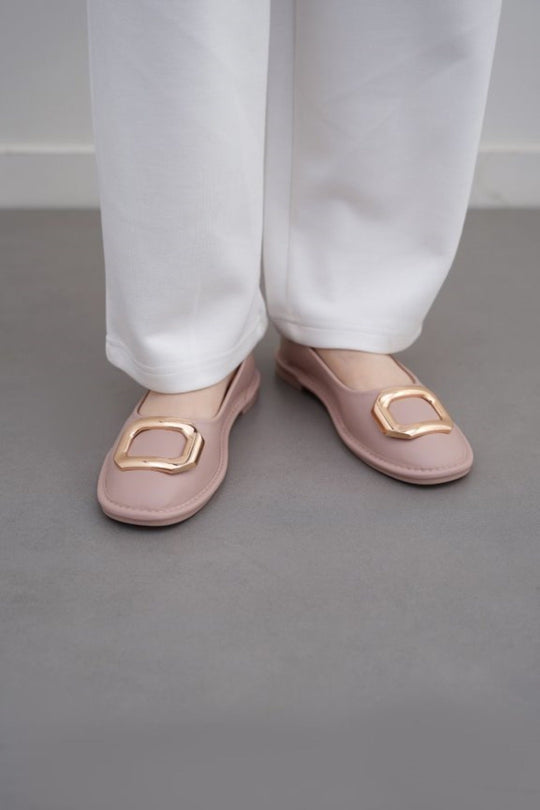 DIRTY PINK SOFT BUCKLE PUMPS
