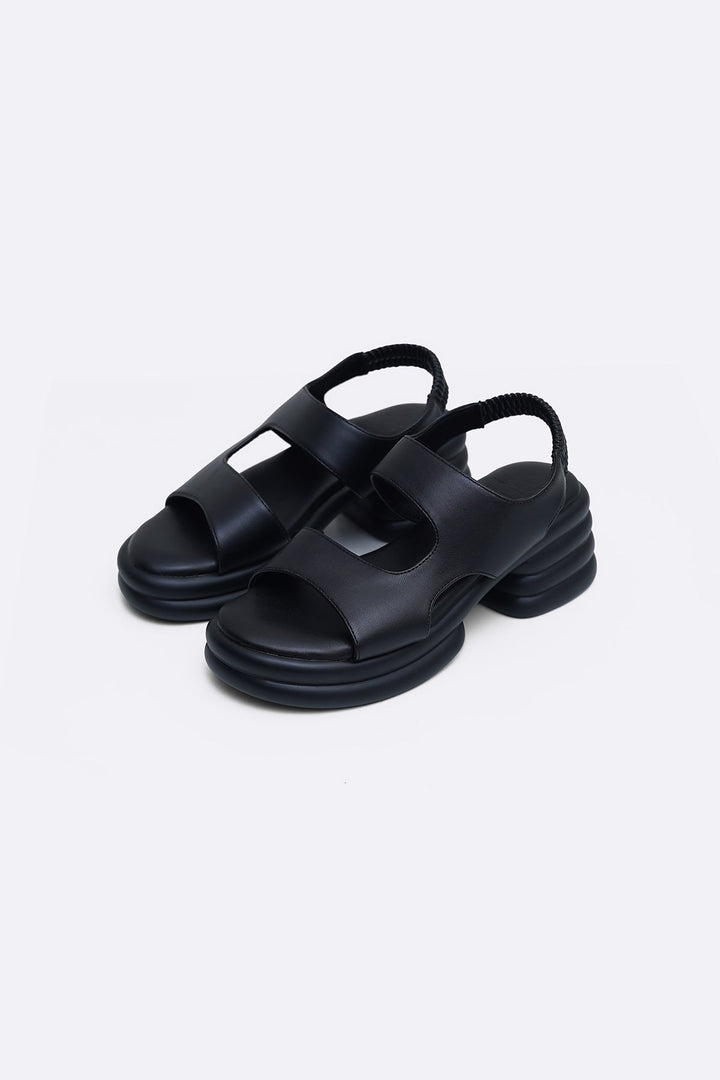BLACK BUBBLE MAMA SLINGBACKS