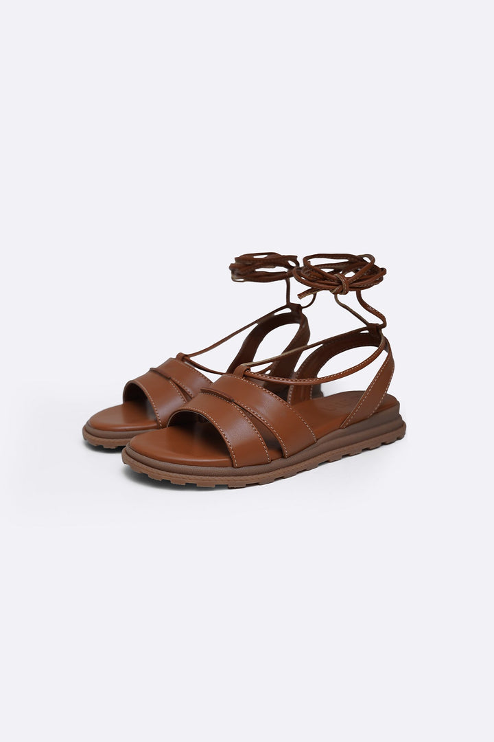 TAN SOFT GLADIATOR SANDALS
