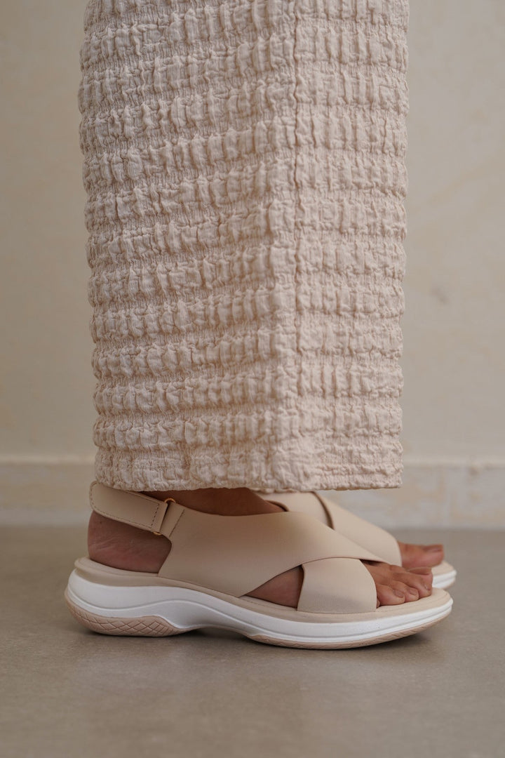 OFF WHITE CROSS MAMA SANDALS
