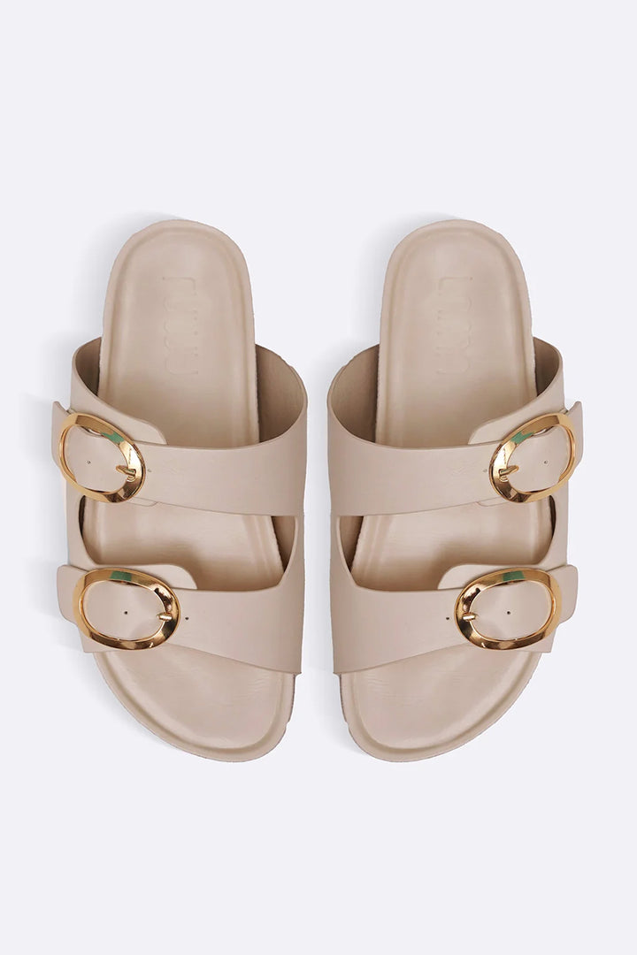 OFF WHITE ADJUSTABLE CUSHIONED SLIDES