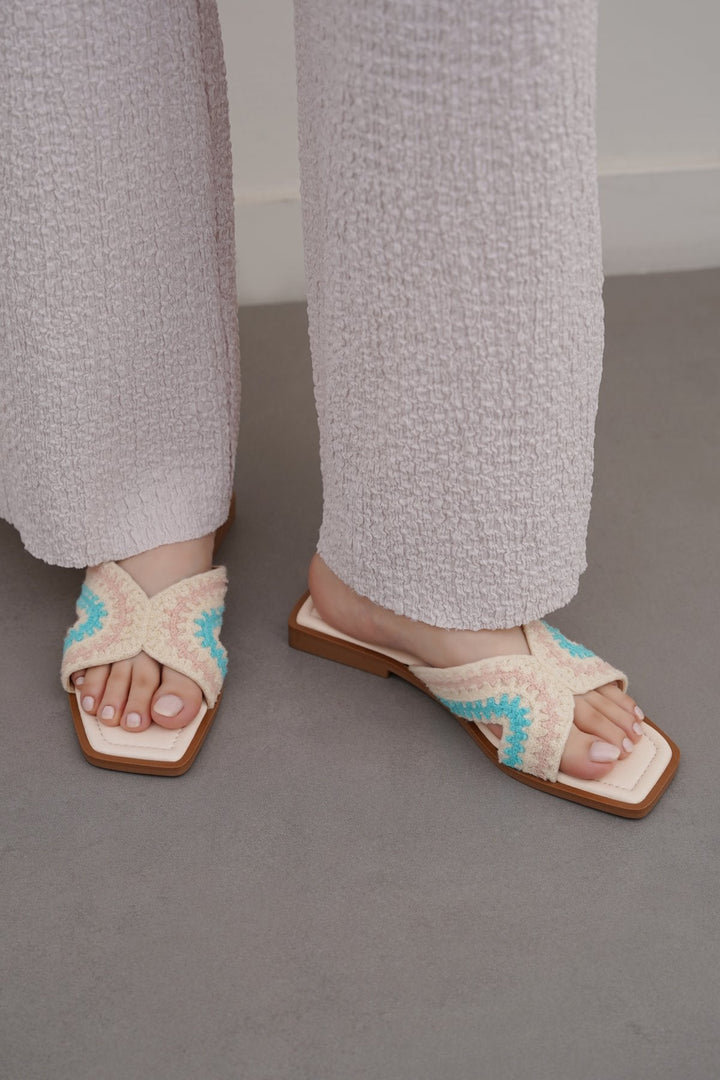 OFF WHITE GO TROPICAL SLIDES