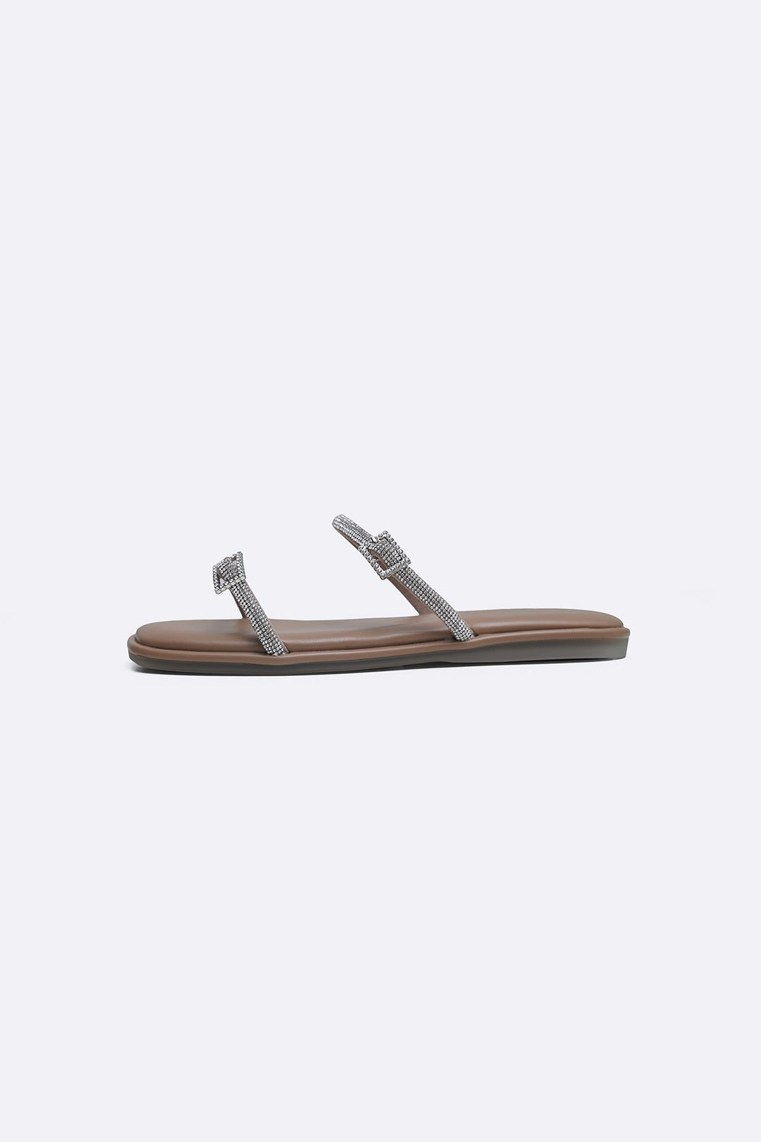 TAUPE TINY CRYSTAL SLIDES