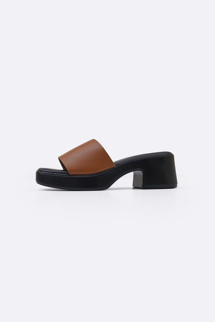 TAN EASY BLOCK HEELS