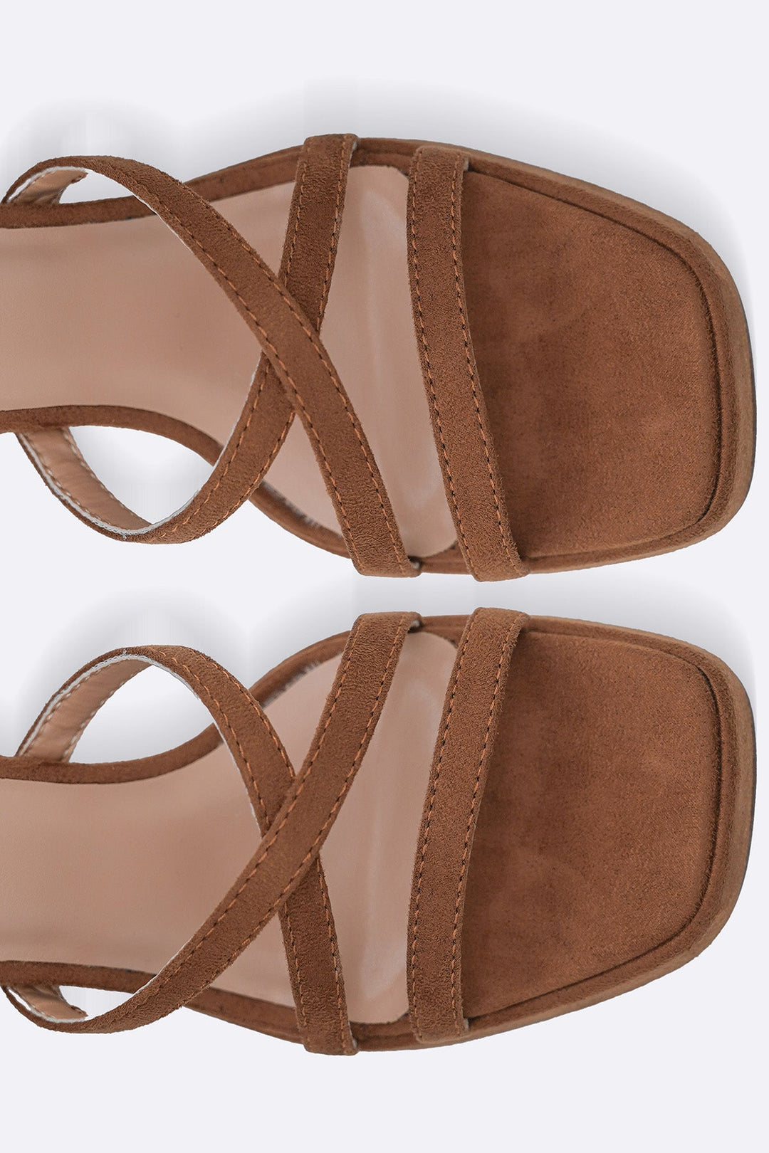 TAN CITY BLOCK HEELS