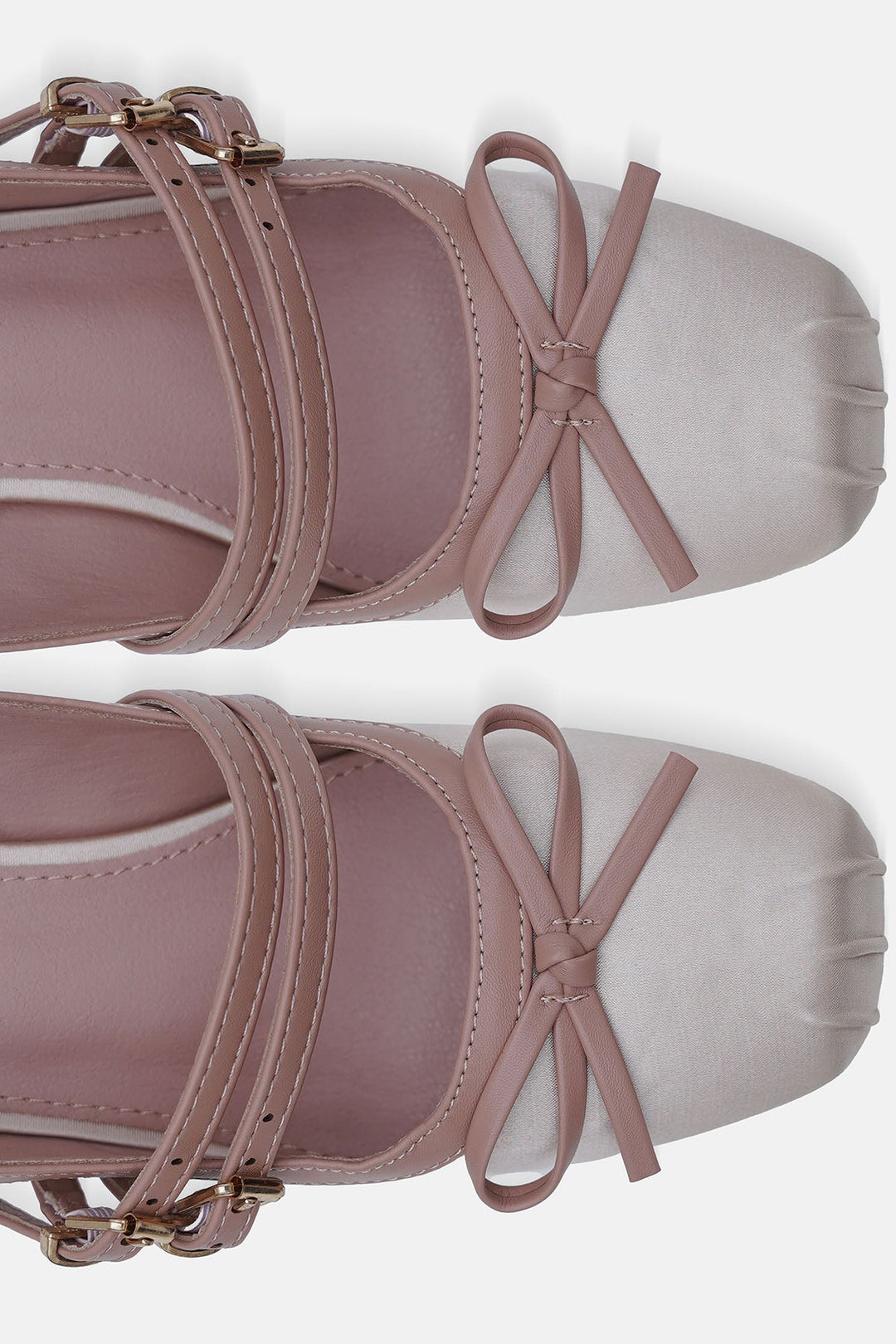 PINK-SATIN BALLERINA HEELS