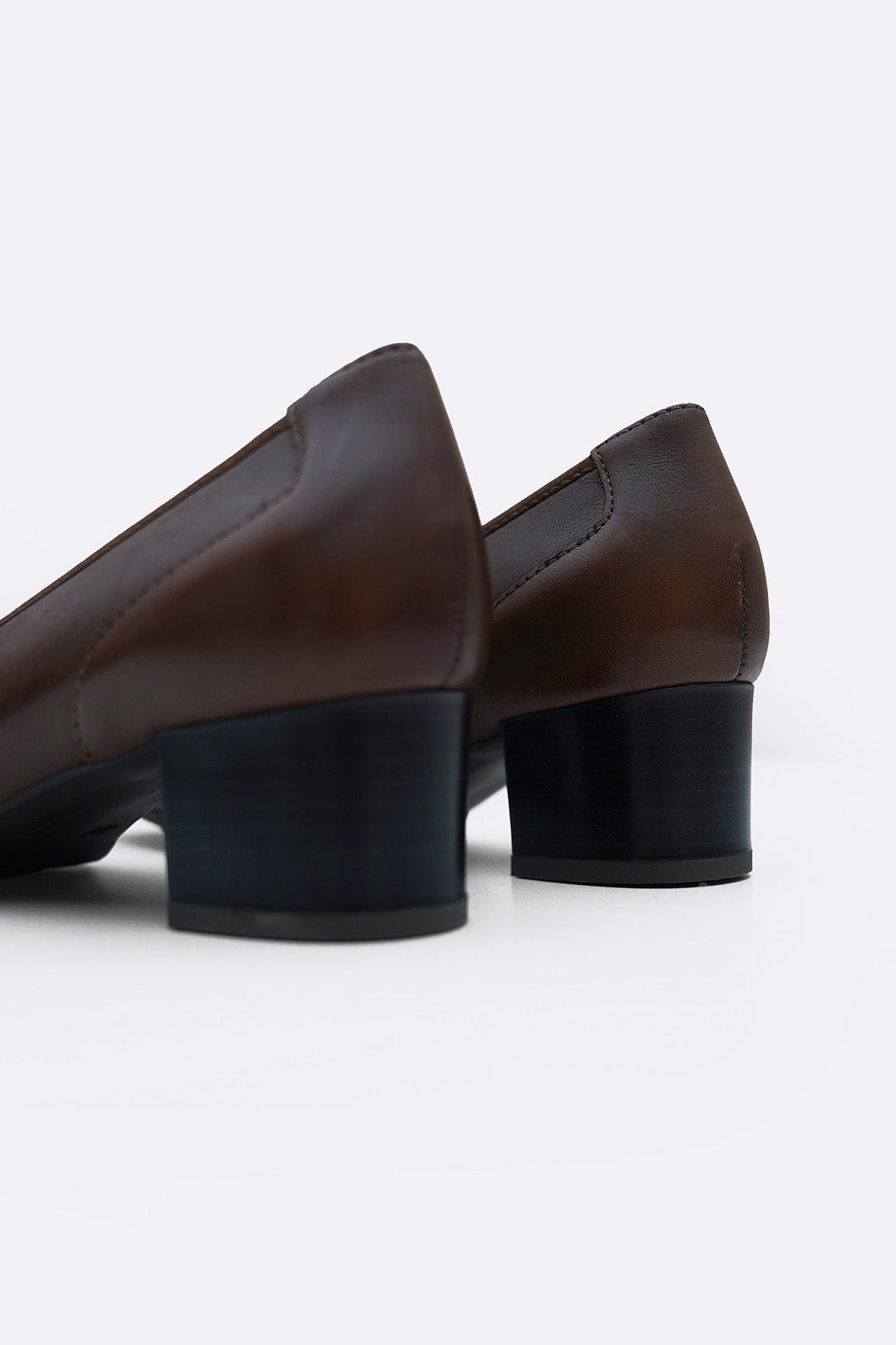DARK BROWN MAMA LEATHER HEELS