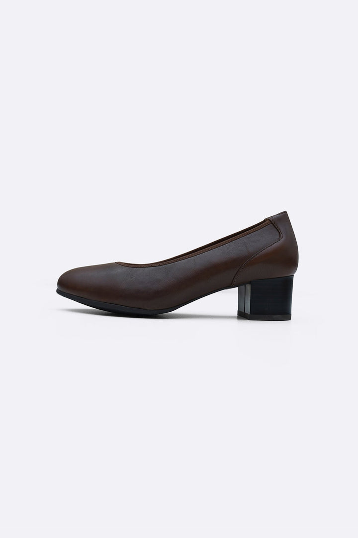 DARK BROWN MAMA LEATHER HEELS