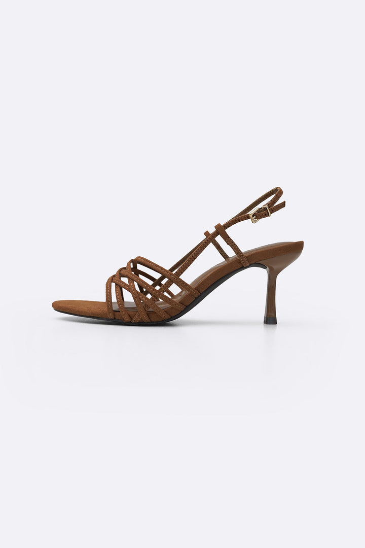 CAMEL STRAPPY MIDNIGHT HEELS