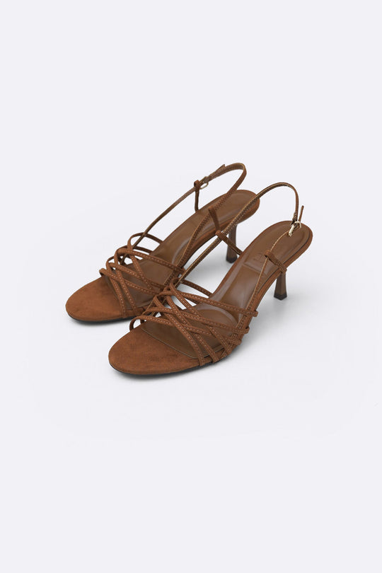 CAMEL STRAPPY MIDNIGHT HEELS