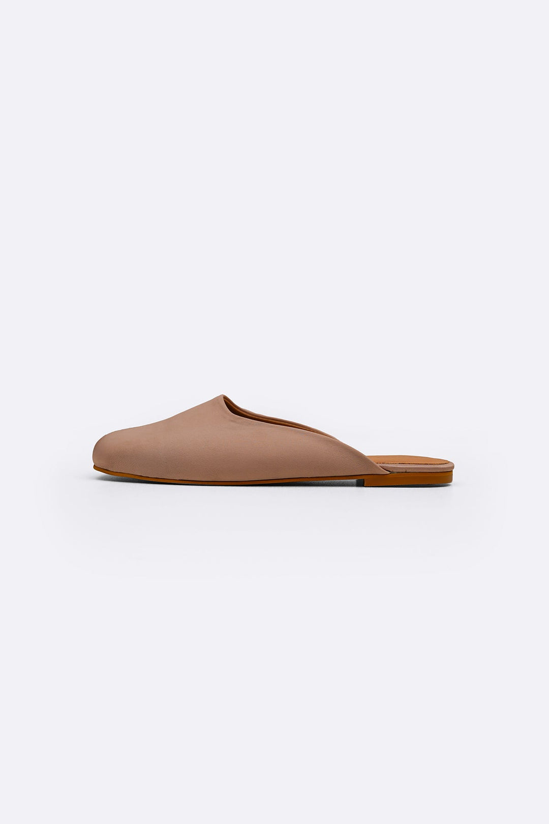 TAUPE SATIN MULES