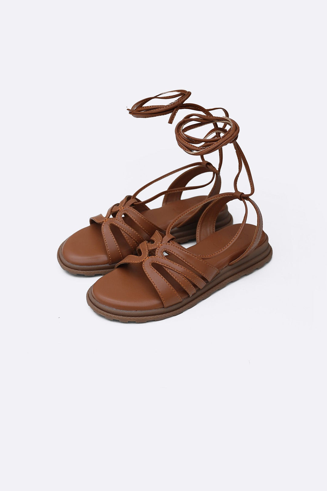 TAN COMFY GLADIATOR SANDALS