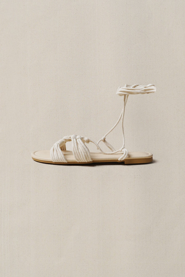 OFF WHITE CAPRI WOVEN SLIDES
