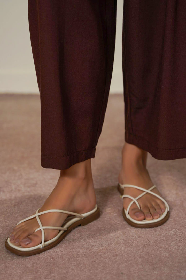 OFF WHITE STRAP TRACK SLIDES