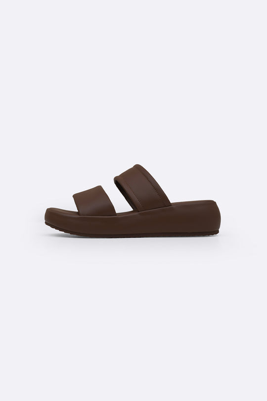 BROWN MARSHMALLOW MAMA SLIDES