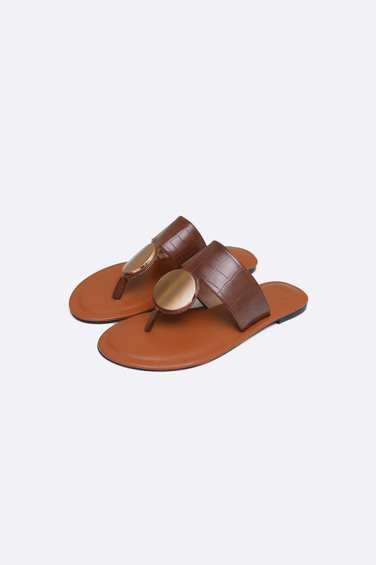 BROWN SOFT SUMMER SLIDES