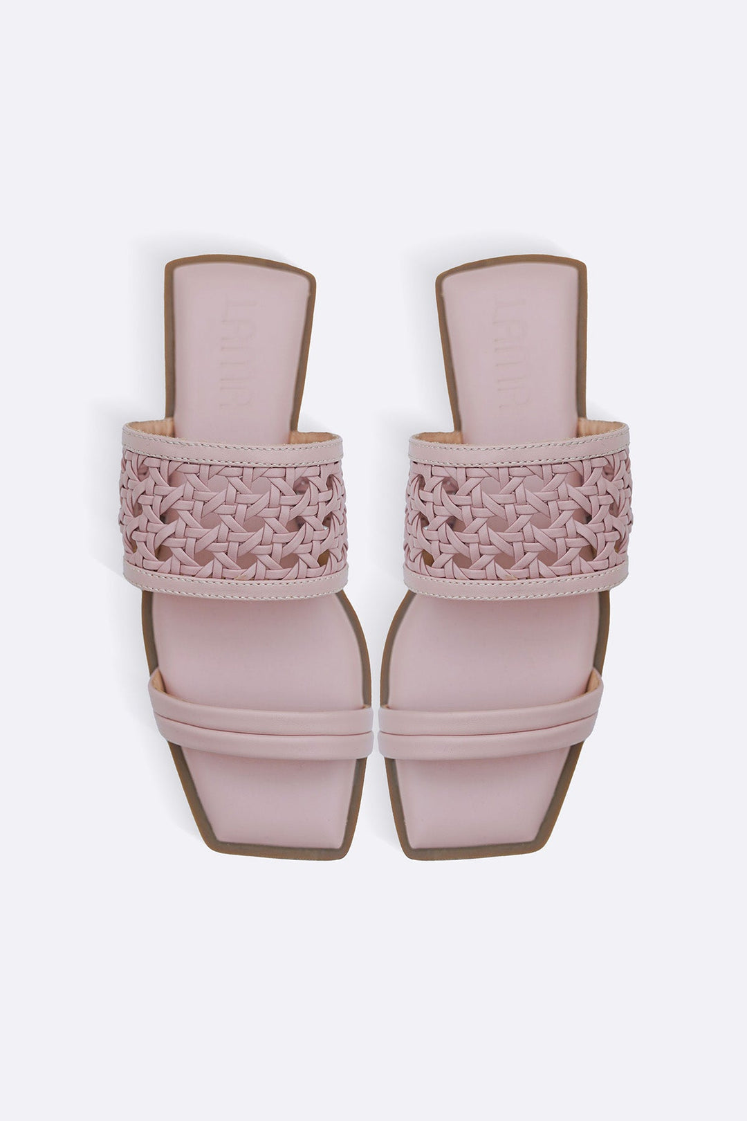 PINK SUMMER WEAVE SLIDES