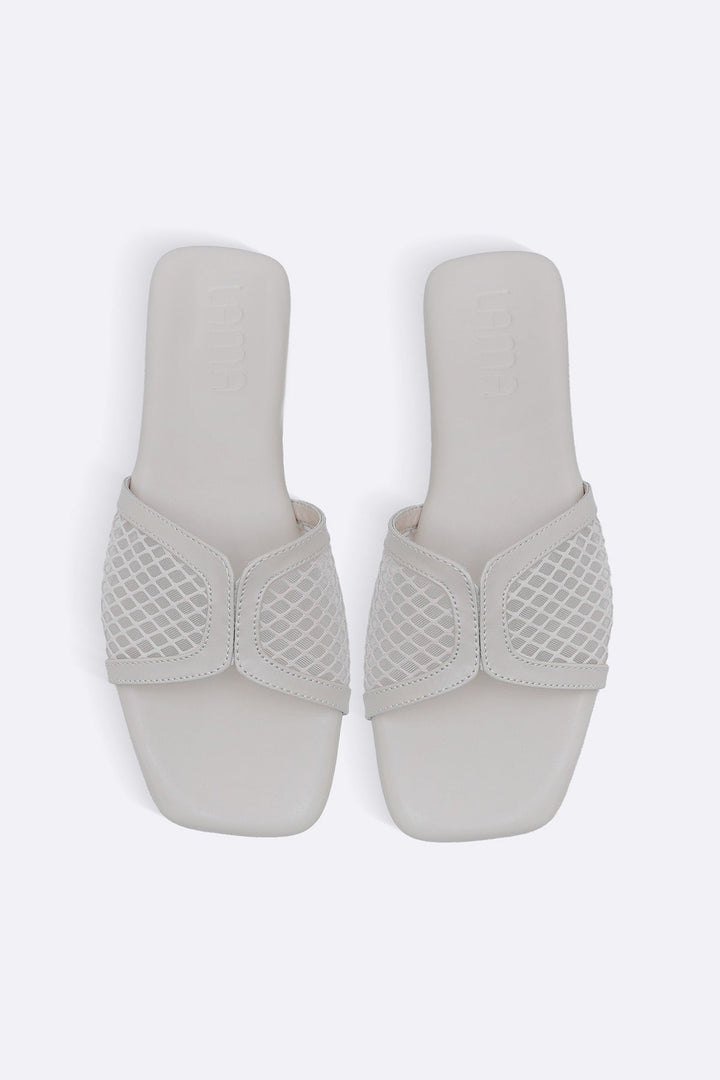 OFF WHITE SOFT MESH SLIDES