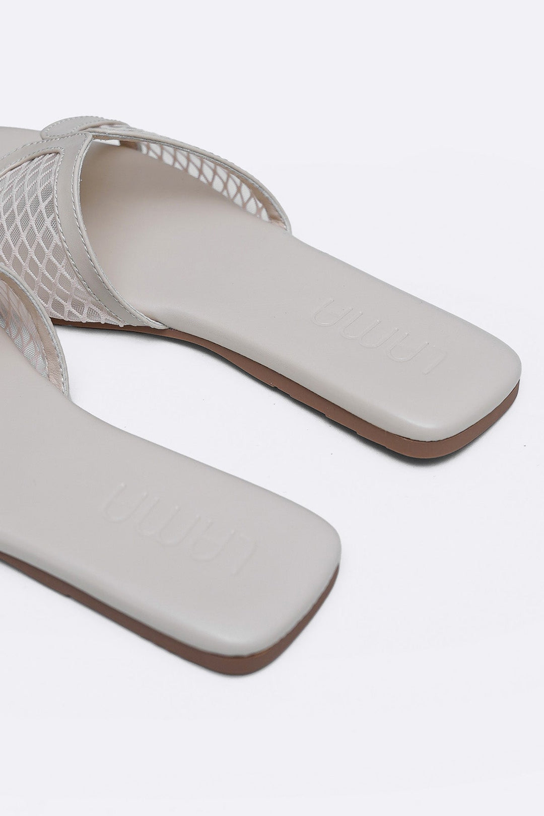 OFF WHITE SOFT MESH SLIDES