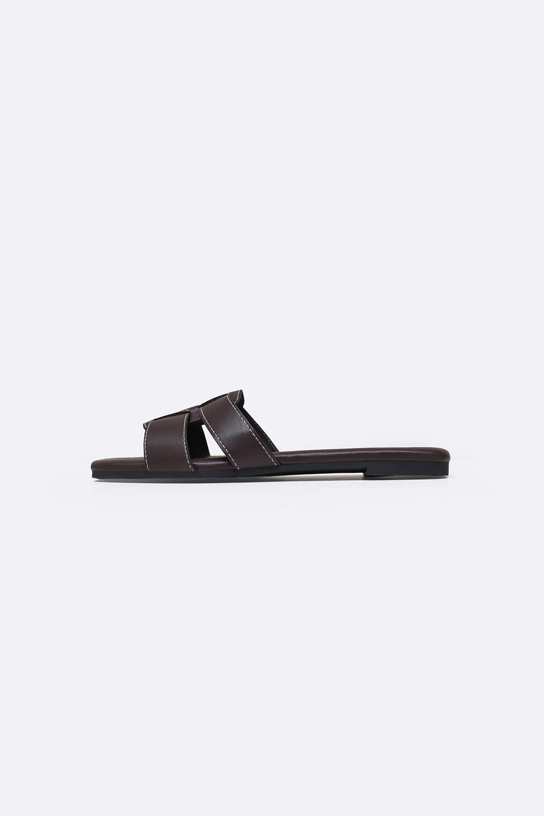 COFFEE CUSHIONED STITCH SLIDES