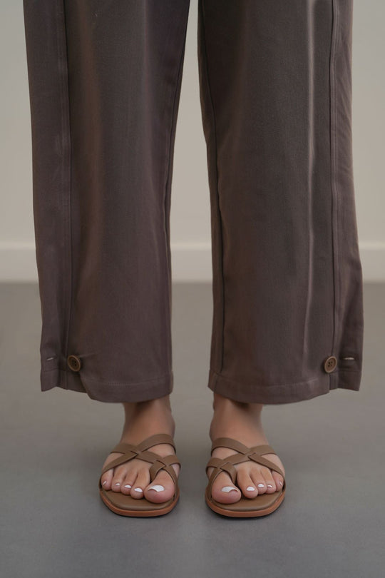 TAUPE RIO TOE SLIDES