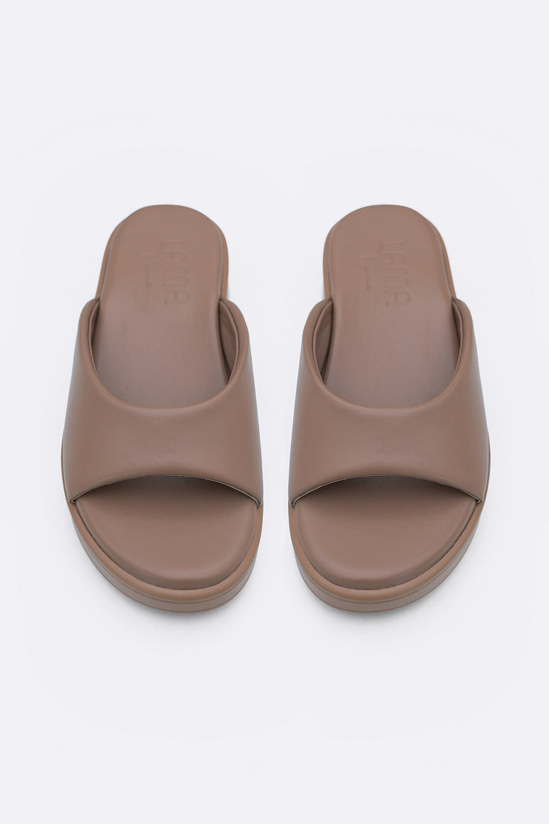 DARK BEIGE CANDY MAMA SLIDES