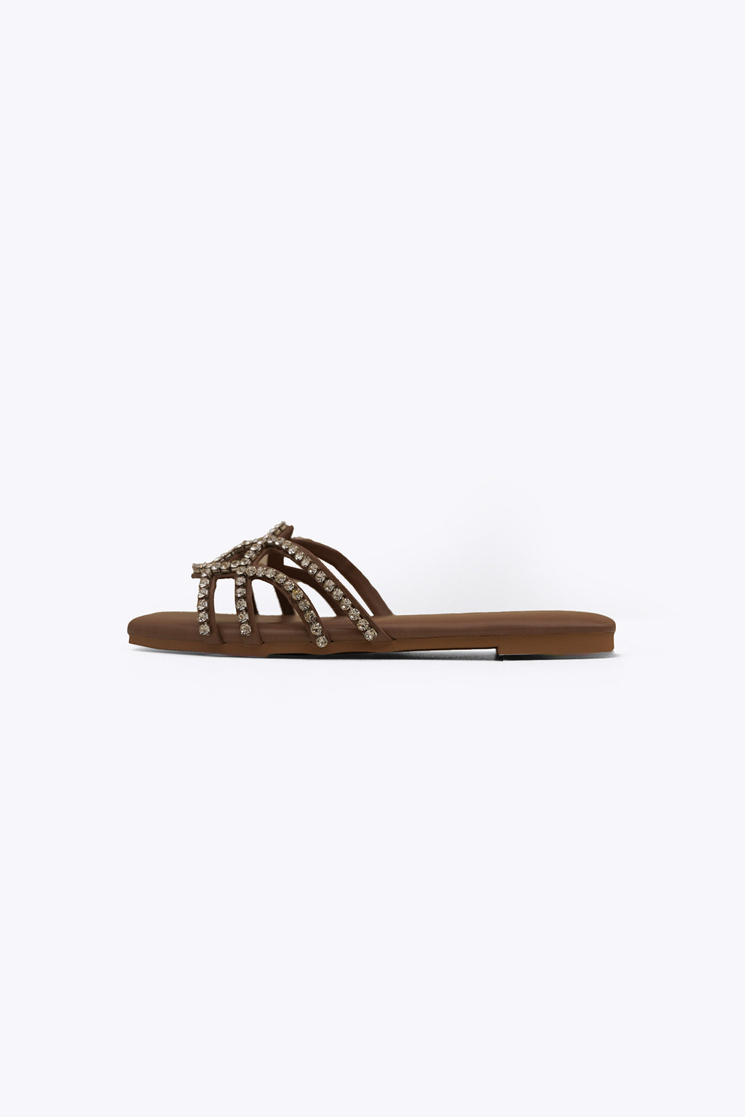 TAUPE RIVIERA STUD SLIDES
