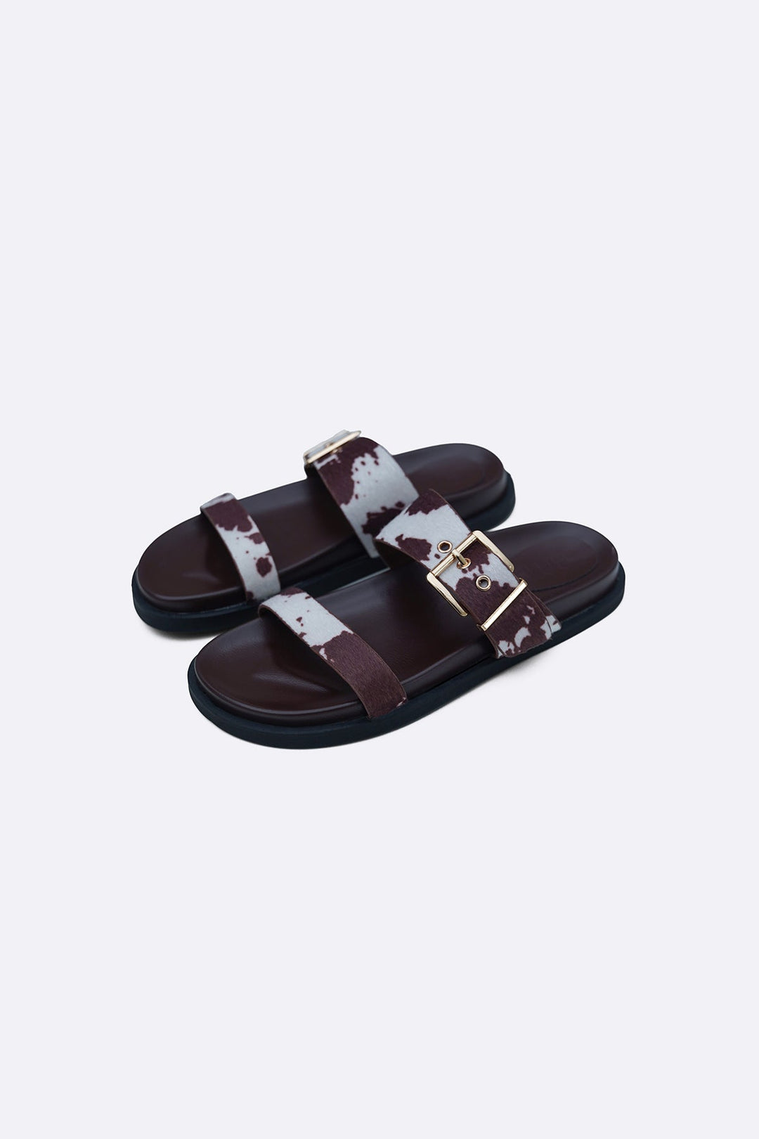 COFFEE WIDE FIT SUMMER SLIDES