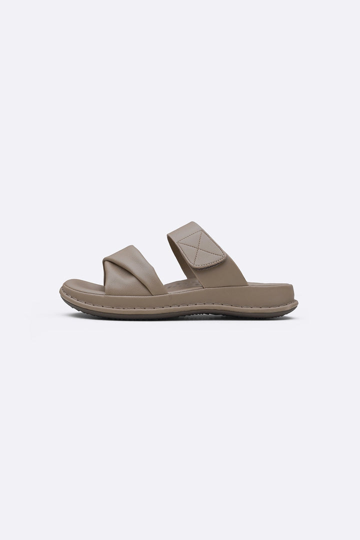BEIGE SILK SOFT MAMA SLIDES
