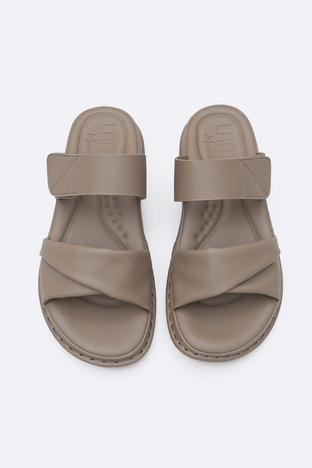 BEIGE SILK SOFT MAMA SLIDES