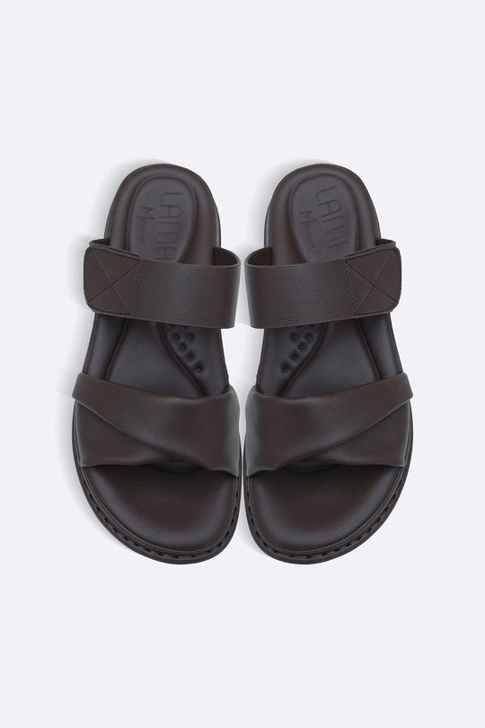 COFFEE SILK SOFT MAMA SLIDES