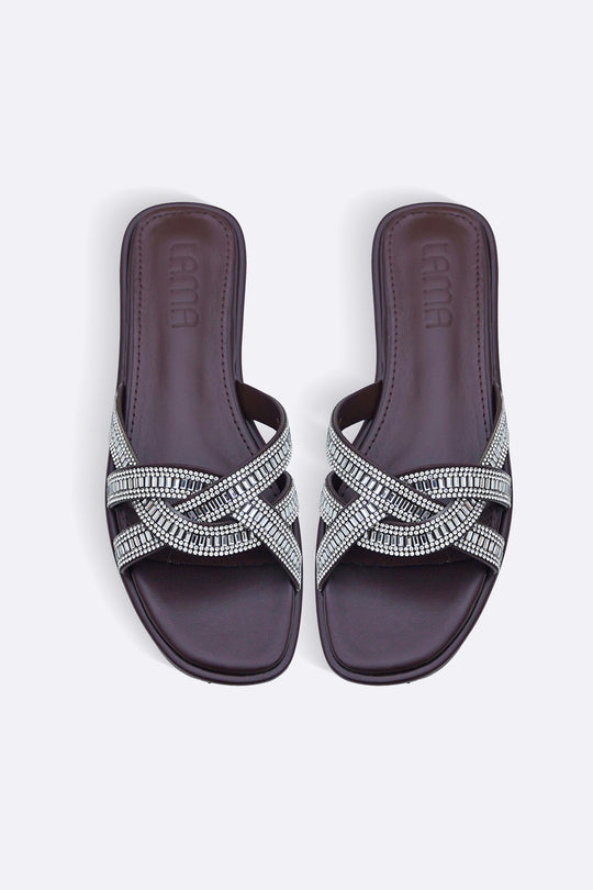 MERINO STUDDED SLIDES