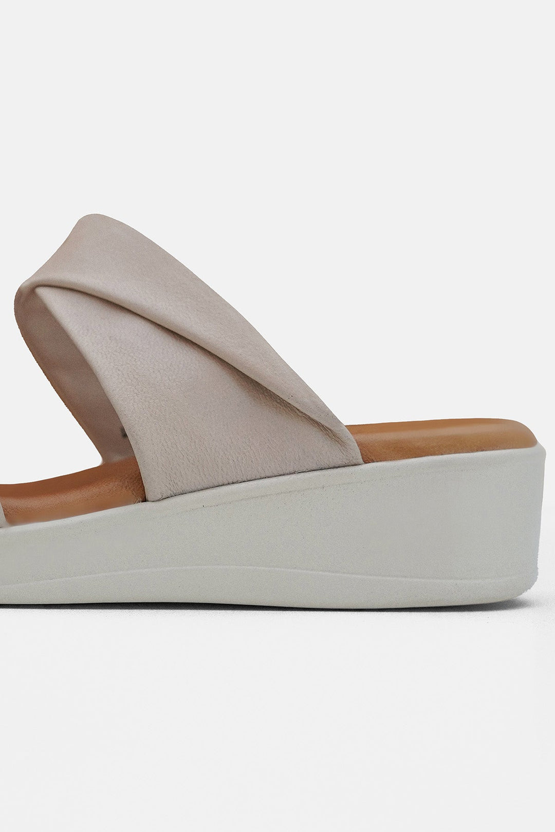OFF WHITE-MOUSSE MAMA LEATHER SLIDES