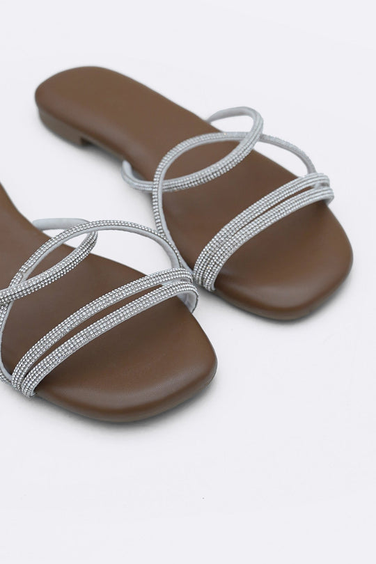 BROWN VINNY FESTIVE SLIDES