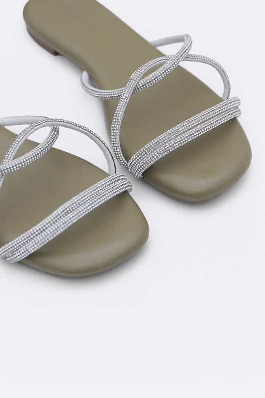 OLIVE VINNY FESTIVE SLIDES