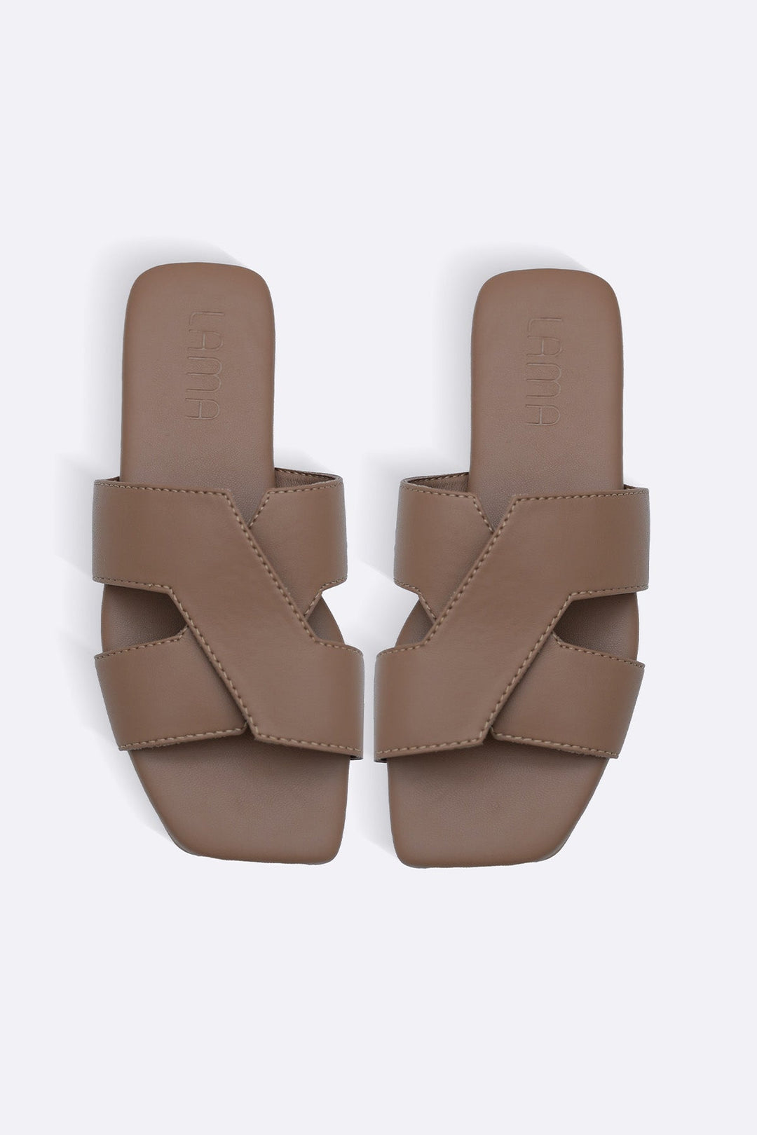 BEIGE YELITZA CROSS SLIDES