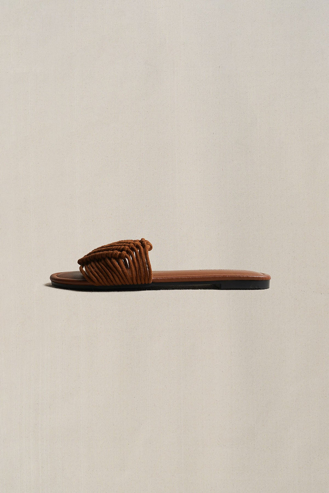 TAN SANTORINI WOVEN SLIDES