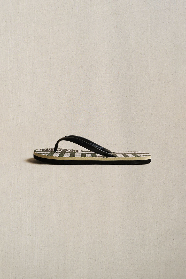 GREEN FOREST FLIP FLOPS