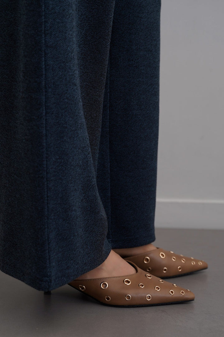 TAUPE REBEL RIVETS HEELS